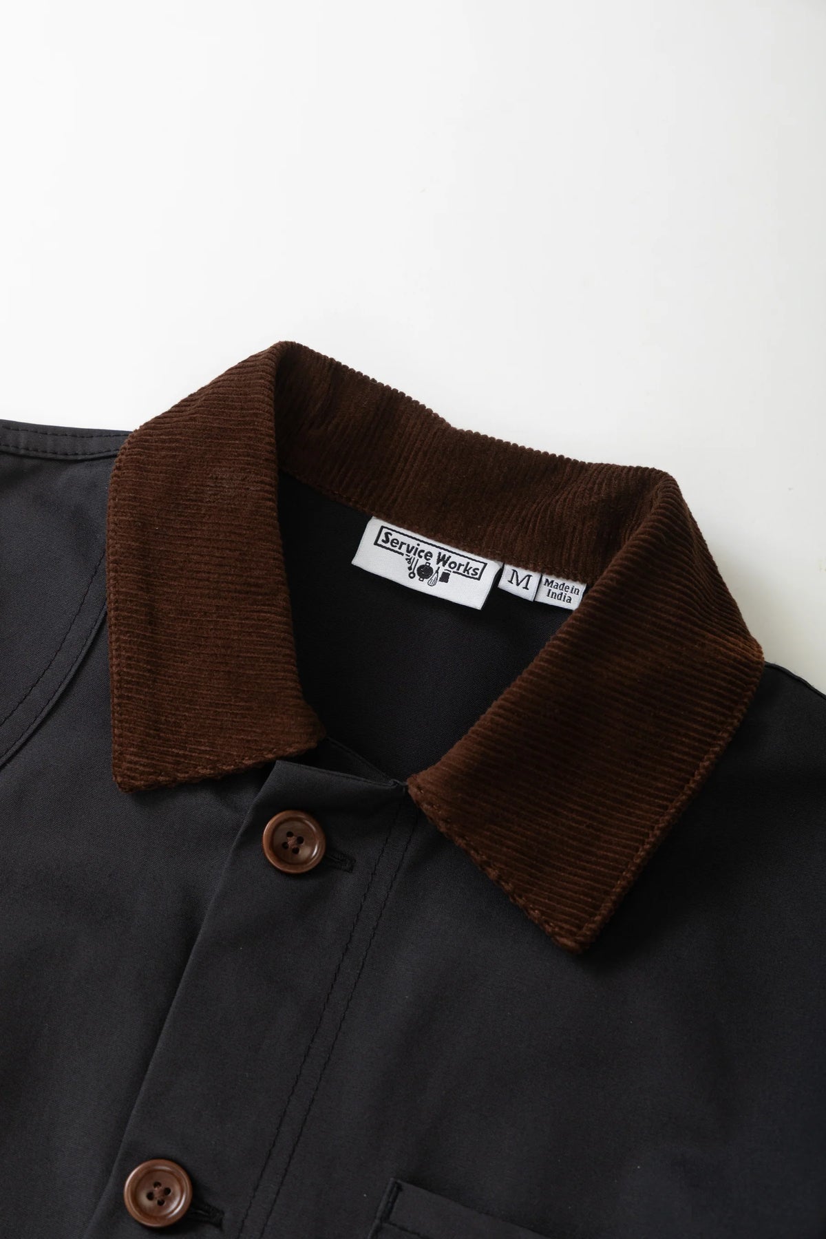 Service Works Waxed Barn Coat - Black