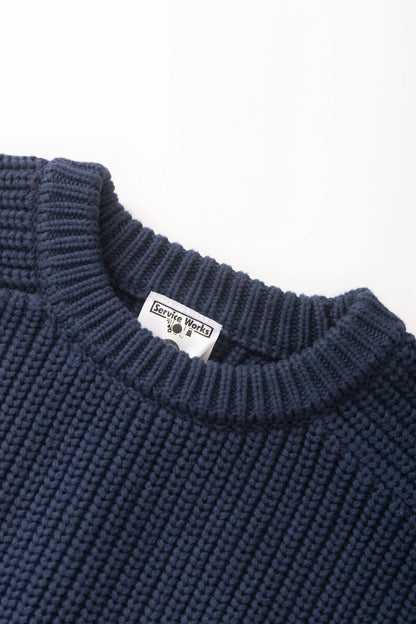 Service Works Artichoke Chunky Knit - Navy
