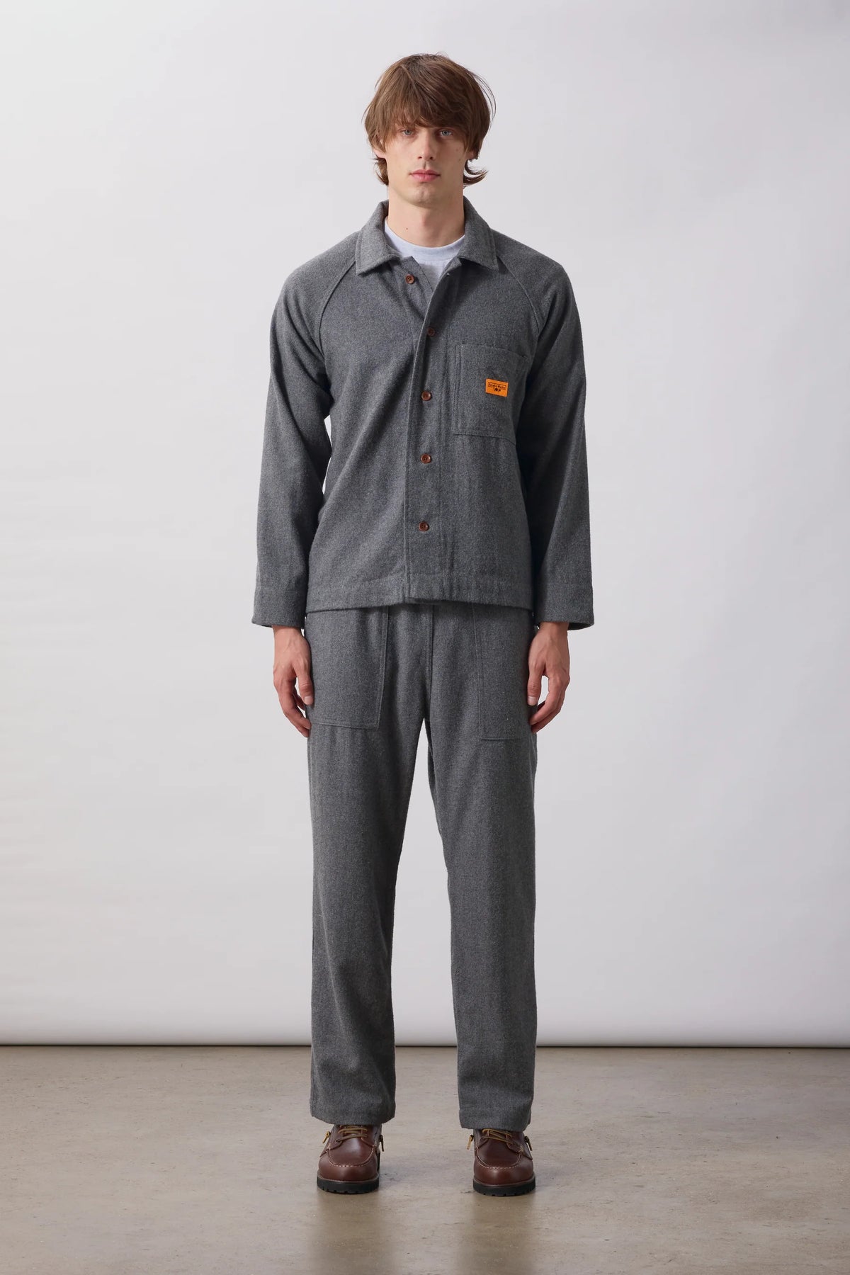 Service Works Flannel FOH Overshirt - Charcoal