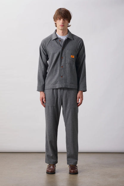 Service Works Flannel FOH Overshirt - Charcoal