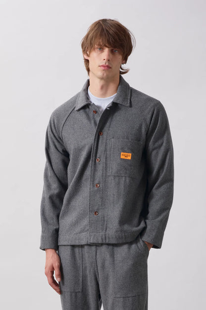 Service Works Flannel FOH Overshirt - Charcoal