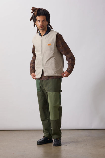 Service Works Padded Work Vest Jacket - Stone