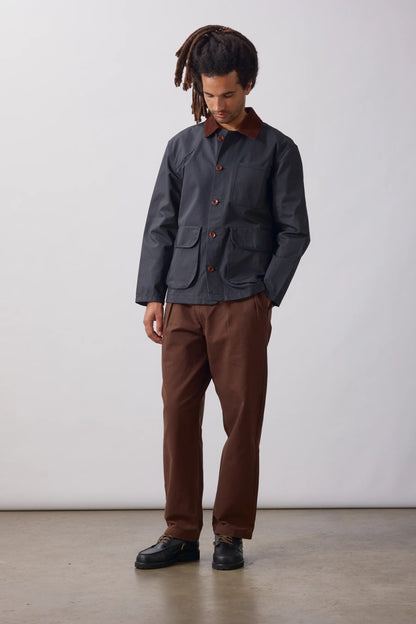 Service Works Waxed Barn Coat - Black