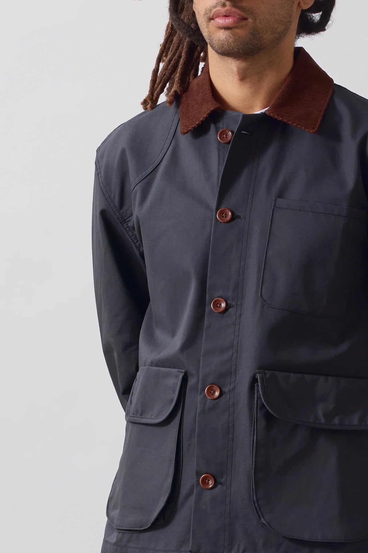 Service Works Waxed Barn Coat - Black
