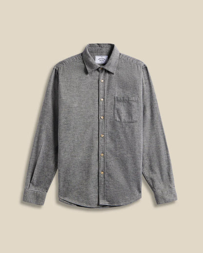 Portuguese Flannel Shirt Teca Light Grey