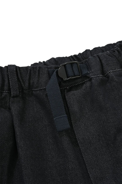 Kappy Designs Two Tuck Wide Denim Pants - Deep Indigo