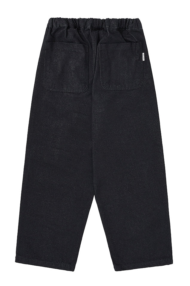 Kappy Designs Two Tuck Wide Denim Pants - Deep Indigo