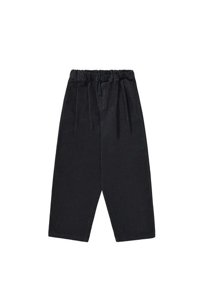 Kappy Designs Two Tuck Wide Denim Pants - Deep Indigo