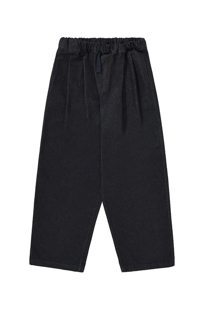 Kappy Designs Two Tuck Wide Denim Pants - Deep Indigo