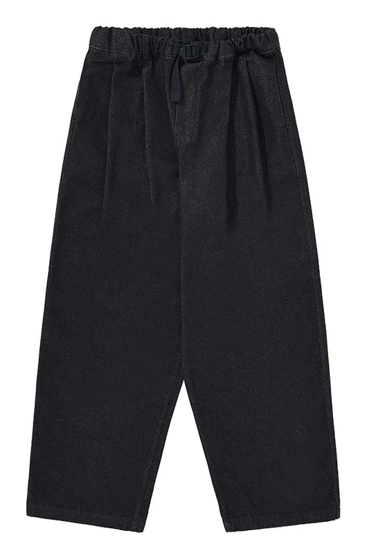 Kappy Designs Two Tuck Wide Denim Pants - Deep Indigo