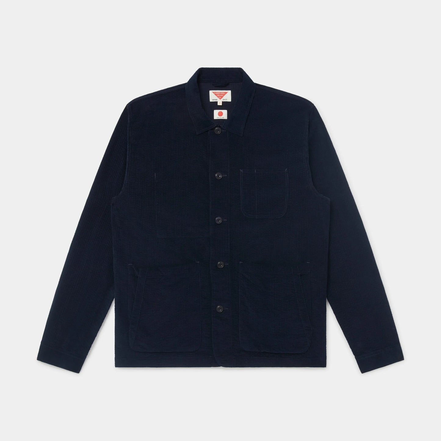 Hawksmill Seersucker Cord Utility Chore Jacket MK II Dark Navy