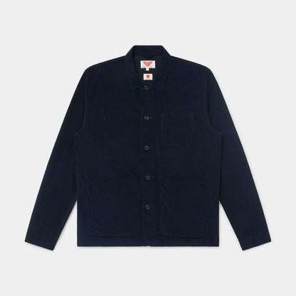 Hawksmill Seersucker Cord Utility Chore Jacket MK II Dark Navy