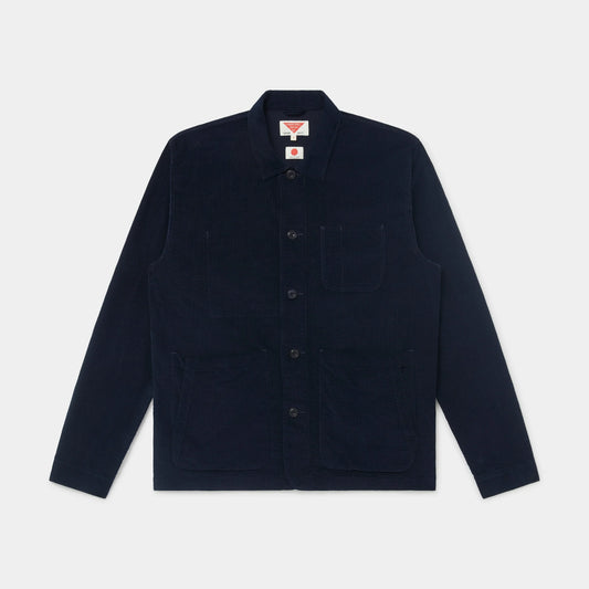 Hawksmill Seersucker Cord Utility Chore Jacket MK II Dark Navy