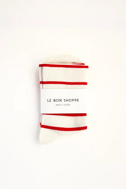 Le Bon Shoppe Wally Socks - Red Stripe