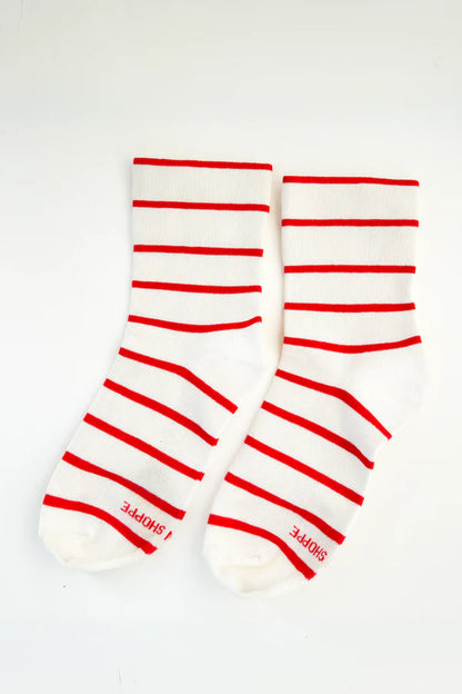 Le Bon Shoppe Wally Socks - Red Stripe