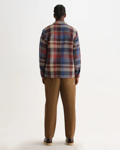 Wax Whiting Pike Check Overshirt - Rust And Multicolour