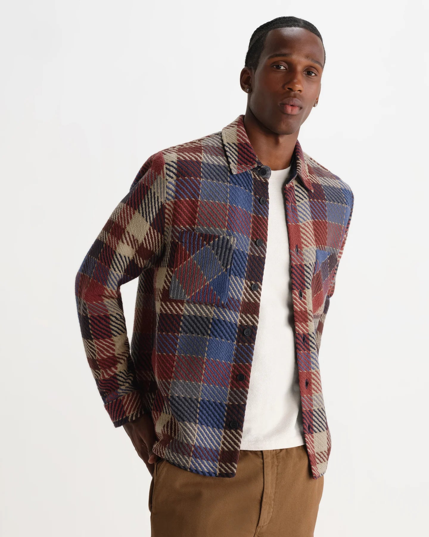 Wax Whiting Pike Check Overshirt - Rust And Multicolour
