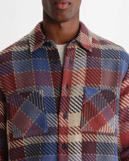 Wax Whiting Pike Check Overshirt - Rust And Multicolour