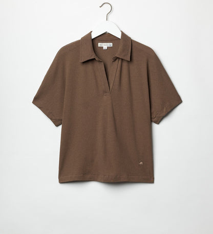 Merz b. Schwanen Linen-Cotton Polo shirt - Faded Grain