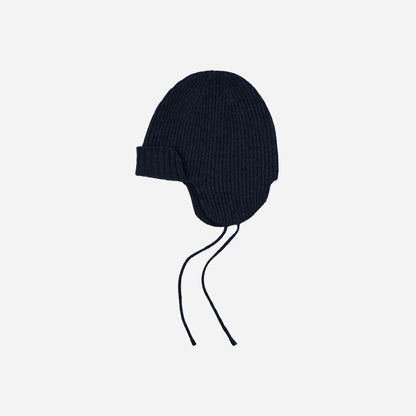 FrizmWorks Wool Earflap Beanie - Navy