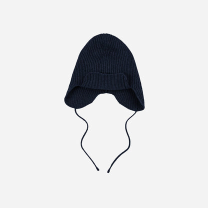 FrizmWorks Wool Earflap Beanie - Navy