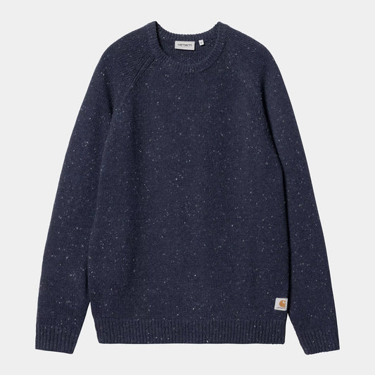 Carhartt WIP Anglistic Sweater Speckled Air Force Blue