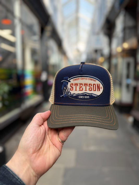 Stetson Coffee Company Trucker Cap - Blue/Olive