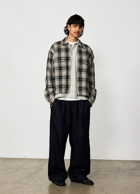 BEAMS Mesh Zip Shirt - Ivory