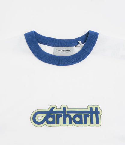 Carhartt WIP Connection Script Ringer T-Shirt White, Wolfsbane