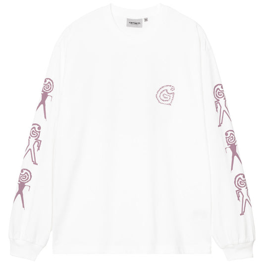 Carhartt WIP Terrestrial T-Shirt White / Pink Fog