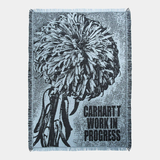 Carhartt Chrysanthemum Woven Blanket Misty Sky / Black