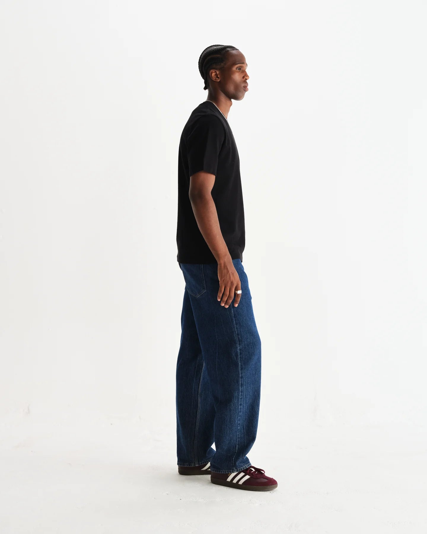 Wax Dean Textured Organic Cotton T-Shirt - Black