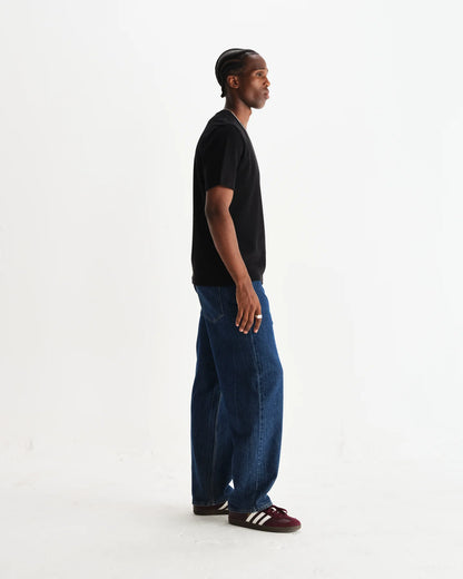 Wax Dean Textured Organic Cotton T-Shirt - Black
