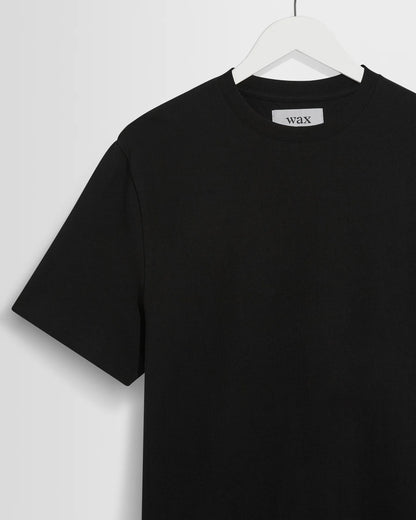 Wax Dean Textured Organic Cotton T-Shirt - Black
