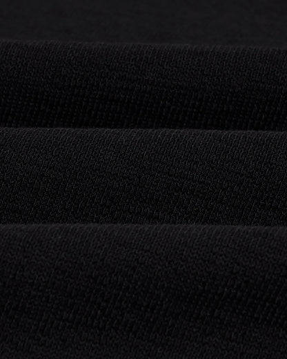 Wax Dean Textured Organic Cotton T-Shirt - Black