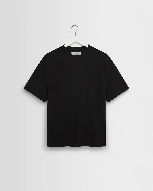 Wax Dean Textured Organic Cotton T-Shirt - Black