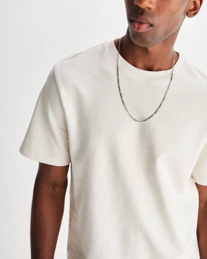 Wax Dean Textured Organic Cotton T-Shirt - Ecru