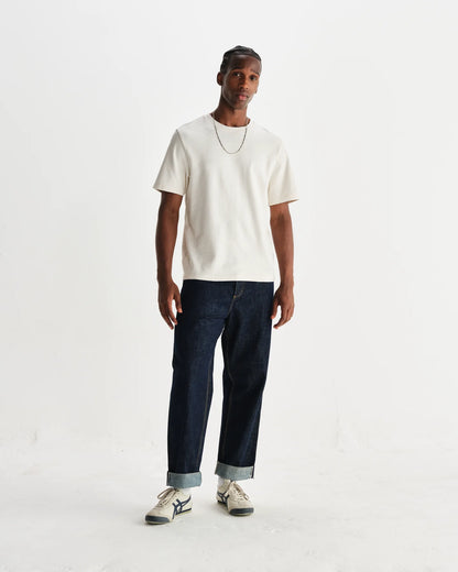 Wax Dean Textured Organic Cotton T-Shirt - Ecru