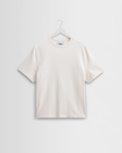 Wax Dean Textured Organic Cotton T-Shirt - Ecru