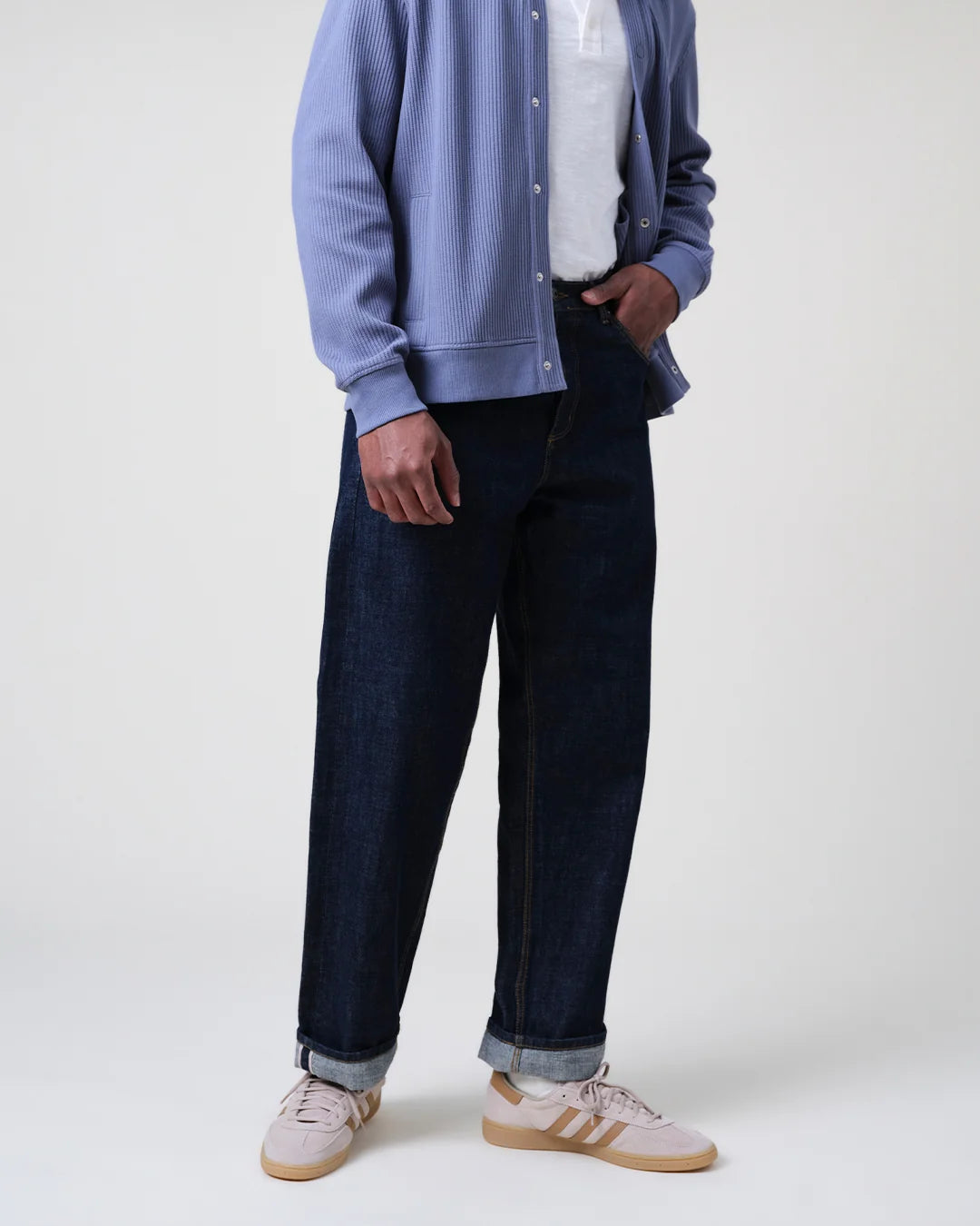 Wax Felix Loose Fit Denim Selvedge Jeans - Rinse Wash