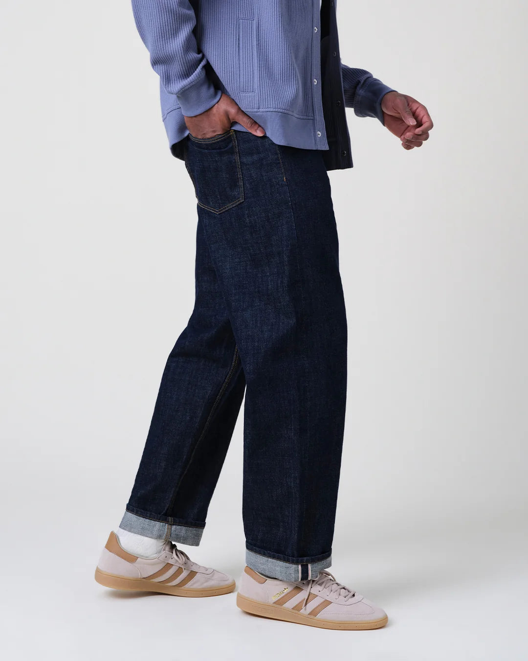 Wax Felix Loose Fit Denim Selvedge Jeans - Rinse Wash