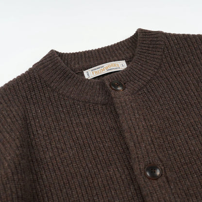 FrizmWorks Heavy Wool Round Cardigan Choco Brown