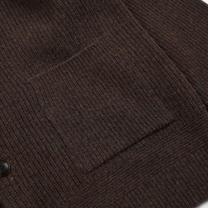 FrizmWorks Heavy Wool Round Cardigan Choco Brown