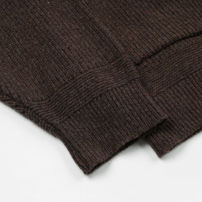 FrizmWorks Heavy Wool Round Cardigan Choco Brown