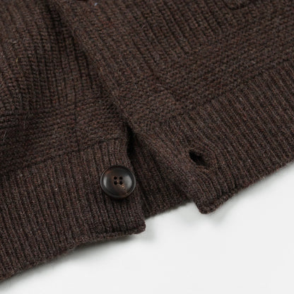 FrizmWorks Heavy Wool Round Cardigan Choco Brown