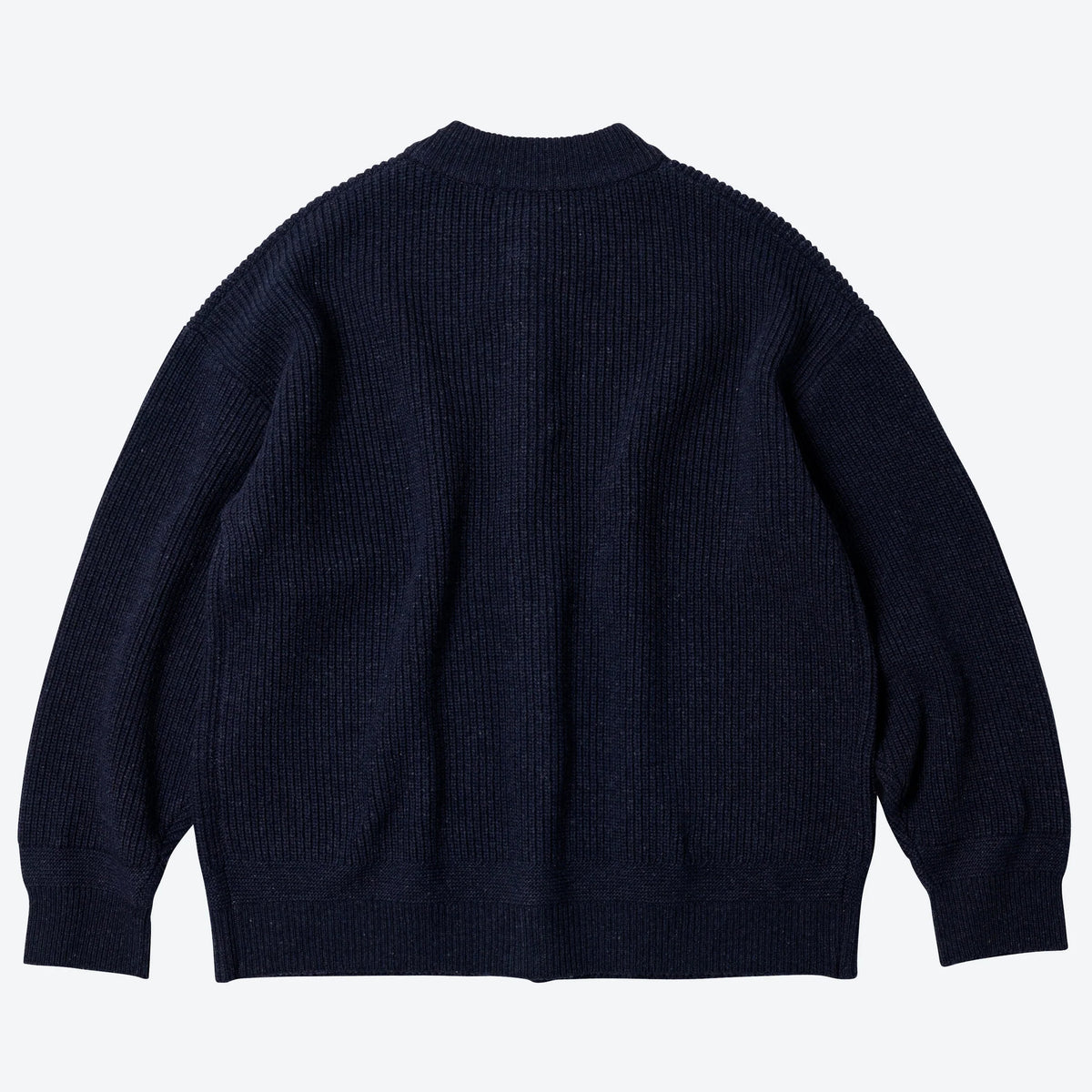 FrizmWorks Heavy Wool Round Cardigan - Navy