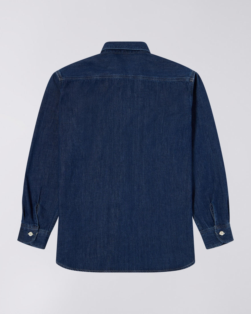 Edwin Work Shirt Blue Dark Rinsed