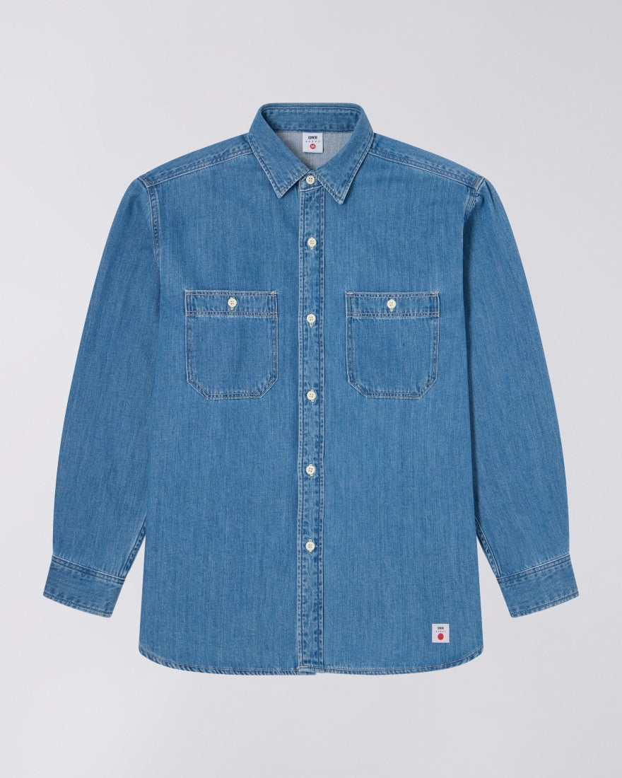 Edwin Work Shirt - Blue, Light Used