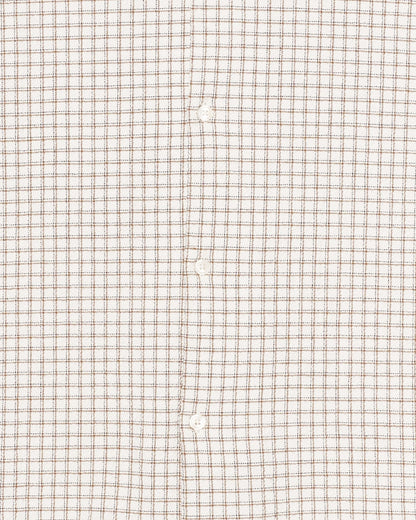 Edwin Zed Shirt - White/Brown