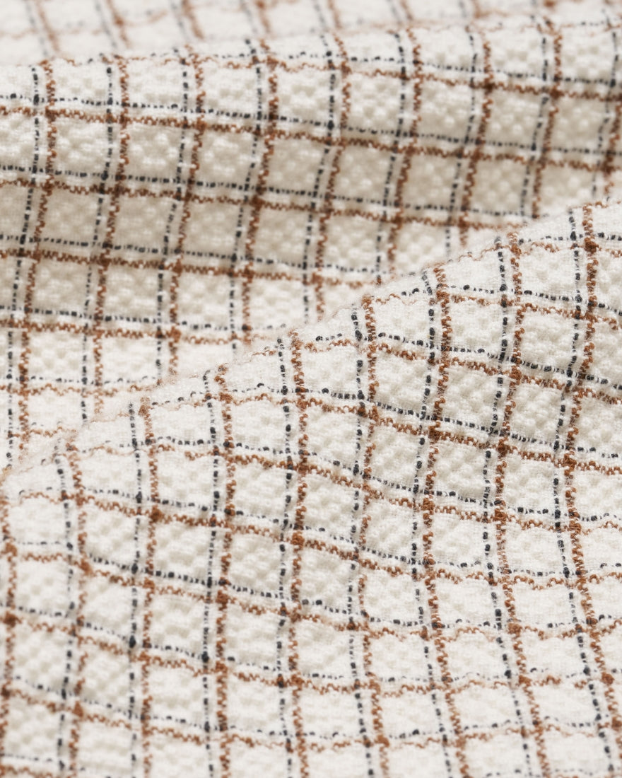 Edwin Zed Shirt - White/Brown